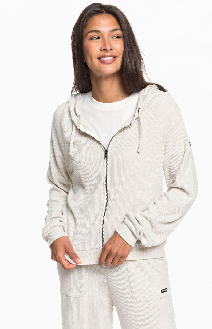 Like A Dream Ribbed Zip-Up Hoodie
