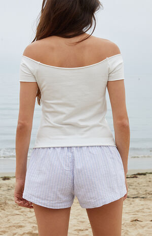 White Bonnie 14 Off-The-Shoulder Top image number 4