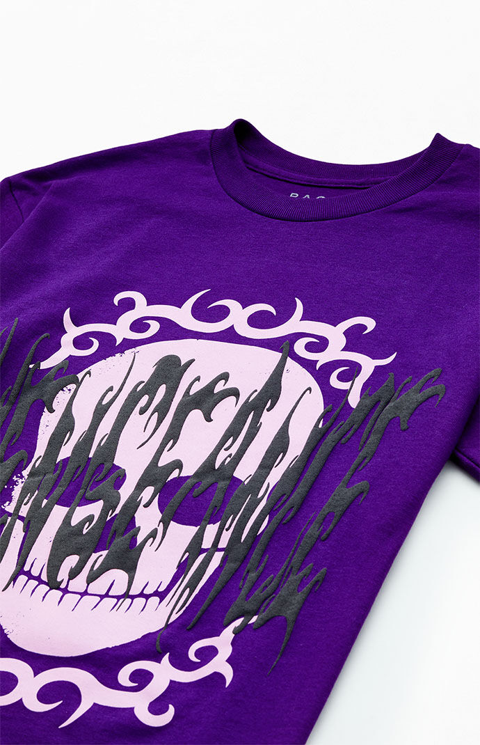 Vlone purple hotsell skull tee