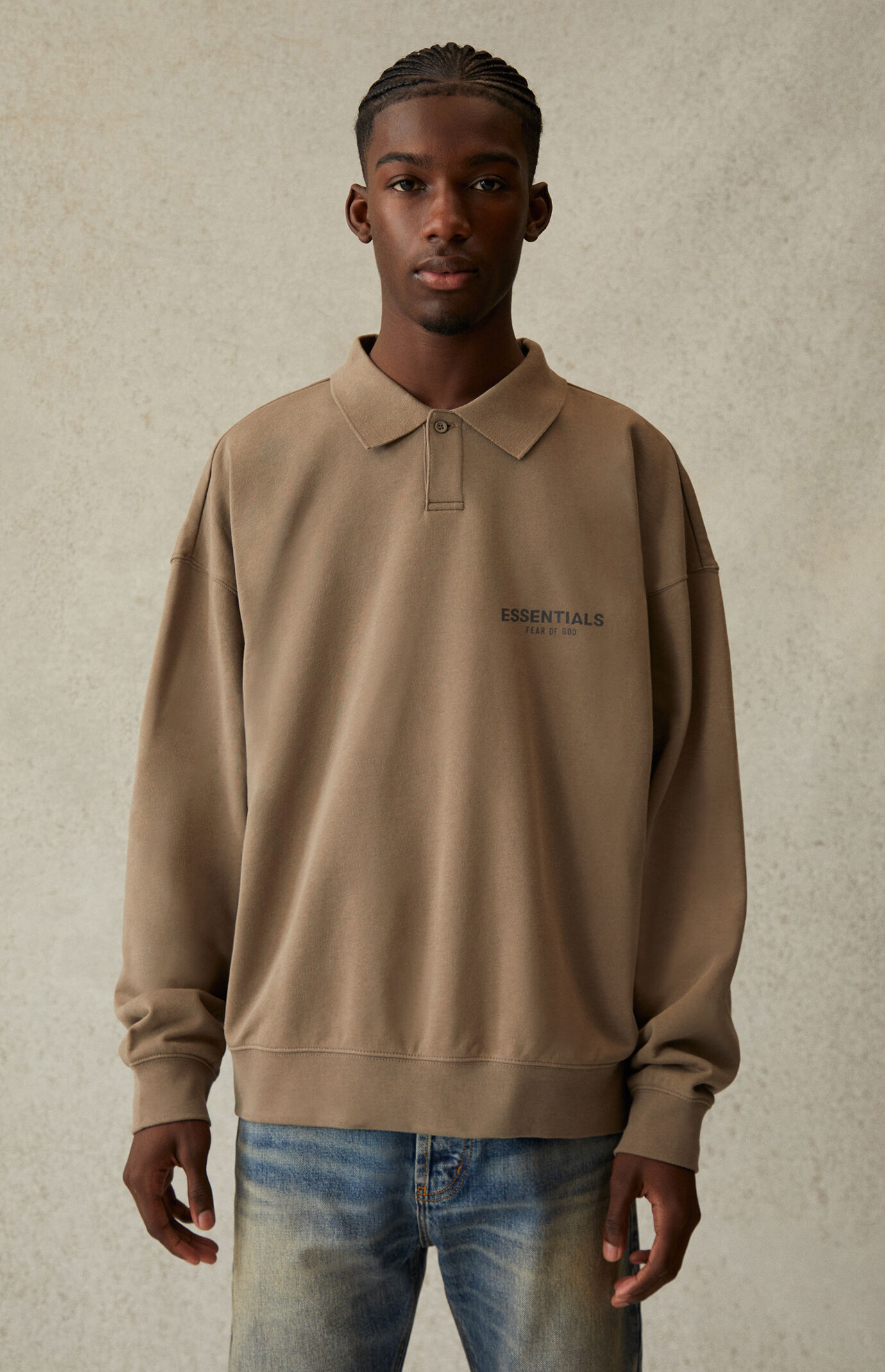 Essentials Fear Of God Essentials Taupe French Terry Long Sleeve 