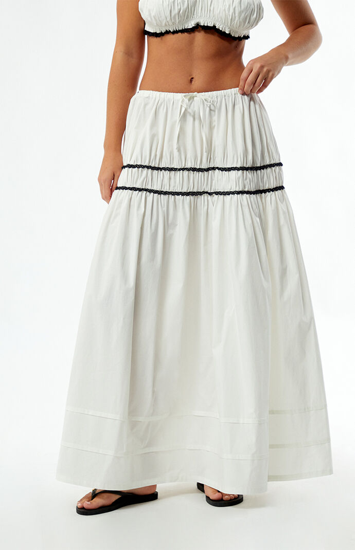 WEWOREWHAT Tiered Midi Skirt