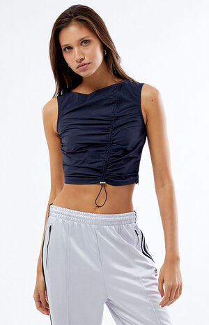 Asymmetric Ruched Tank Top image number 2