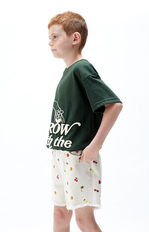 Ripped Embroidered Denim Shorts image number 2