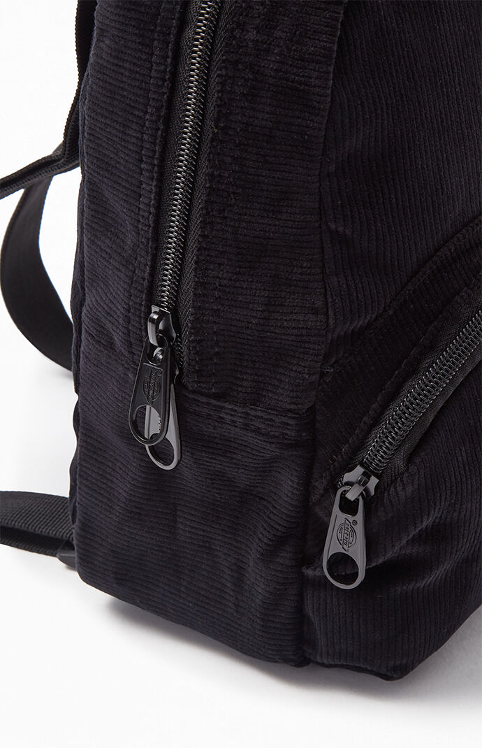 dickies black corduroy mini backpack