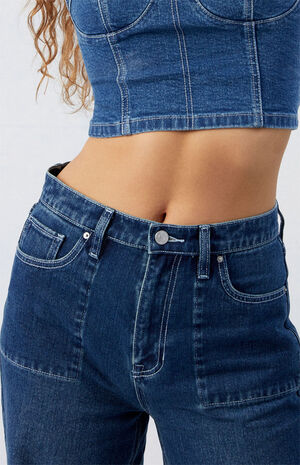 Dark Indigo Cali Boyfriend Jeans image number 5