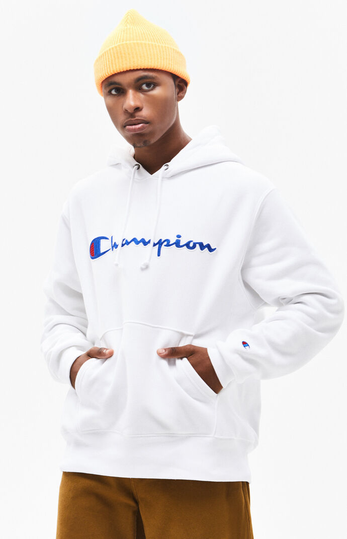 champion big c chain stitch reverse weave hoodie sweatshirt