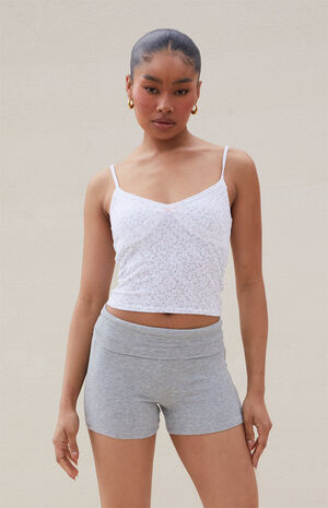 Fold-Over Knit Biker Shorts image number 1