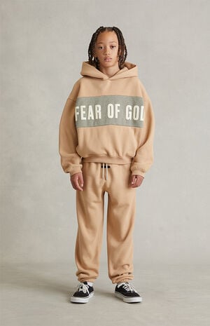 Kids Paneled Cropped Relaxed Hoodie image number 6