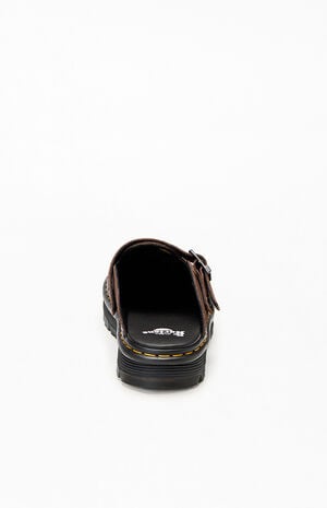Brown Bronx Suede Zebzag Slingback Mules image number 3