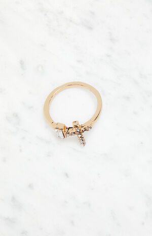 Rhinestone Cross Ring image number 2