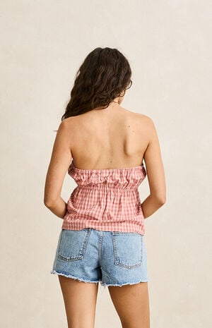 Kirra Checker Strapless Top image number 2