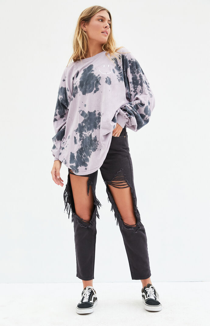 black ultra high waisted jeans