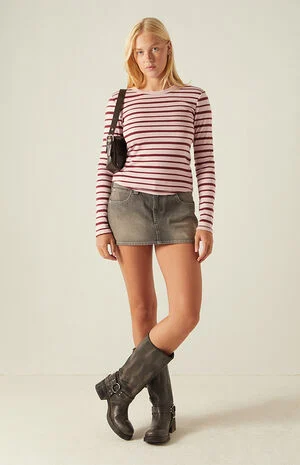 Jamie Striped Long Sleeve Crew Neck Top image number 1