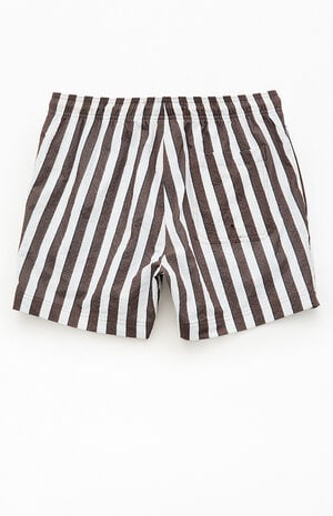 Sand Striped Seersucker 4.5" Swim Trunks image number 2