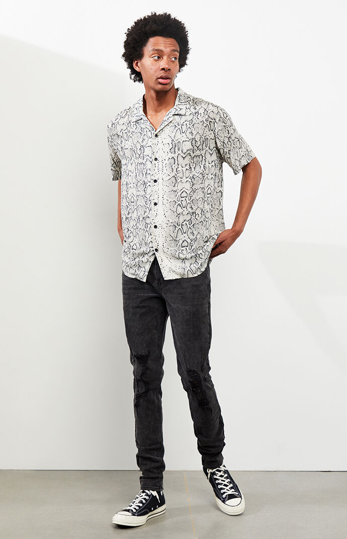 Verg Snake Print Camp Shirt