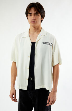 x PacSun Cropped Camp Shirt image number 3