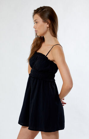 Textured Babydoll Mini Dress image number 2