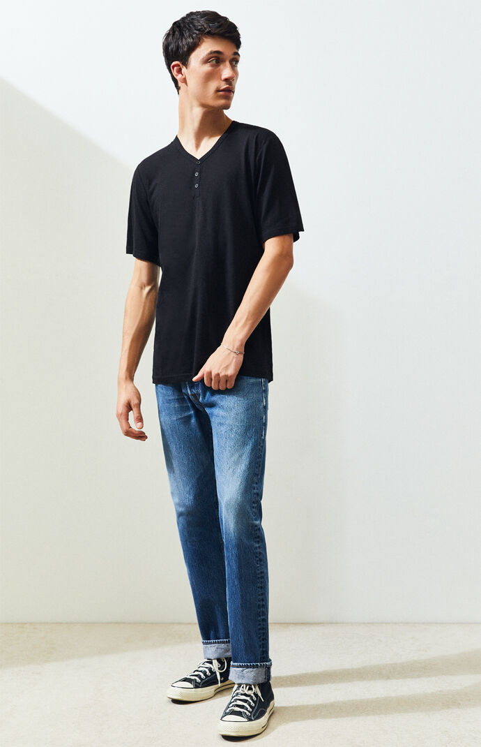 Black Henley T-Shirt