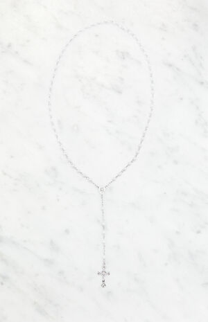 Bead Cross Lariat Necklace Bead Cross Lariat Necklace image number 1
