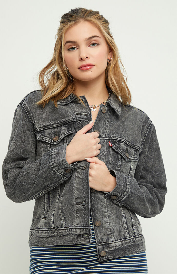 ex boyfriend trucker jacket black