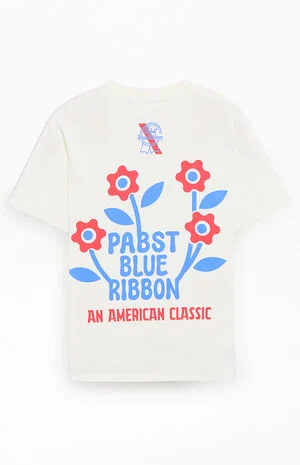Pabst Blue Ribbon Floral T-Shirt image number 1