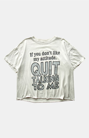 90s if You Don't Like My Attitude Cropped Graphic T-Shirt image number 1