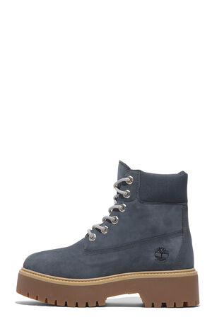 Women's Dark Blue Nubuck Stone Street 6inch Lace-Up Waterproof Boots image number 8