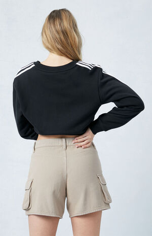 Gray Mid Rise Cargo Shorts image number 4