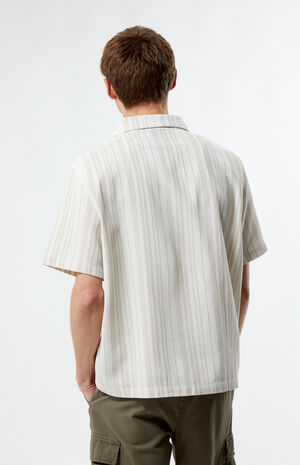 Weave Stripe Woven Camp Shirt image number 4