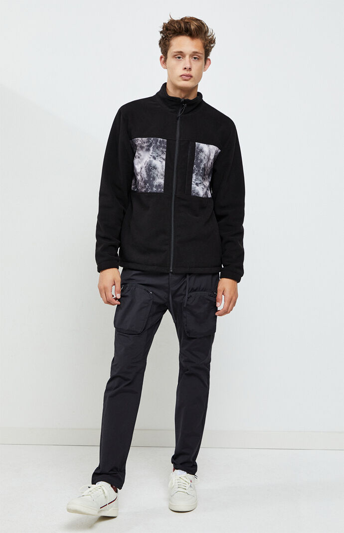 Workwear Black Nylon Slim Cargo Pants