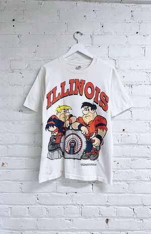 Upcycled Illinois Flinstones T-Shirt image number 1