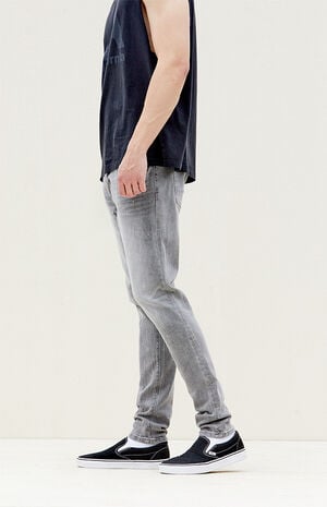 Comfort Stretch Gray Stacked Skinny Jeans Comfort Stretch Gray Stacked Skinny Jeans image number 3