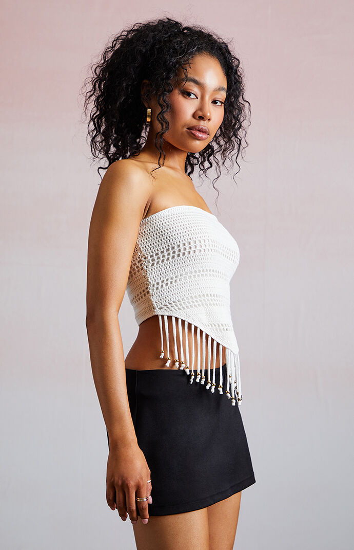 Third Charm Festival Beaded Bandana Tube Top | PacSun Third Charm Festival Beaded Bandana Tube Top | PacSun