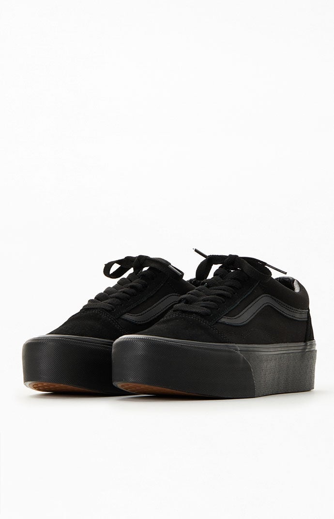 Vans old skool store platform all black