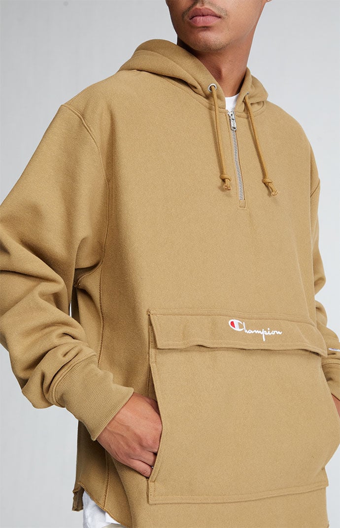 Reverse Weave Boxy Anorak Sweatshirt