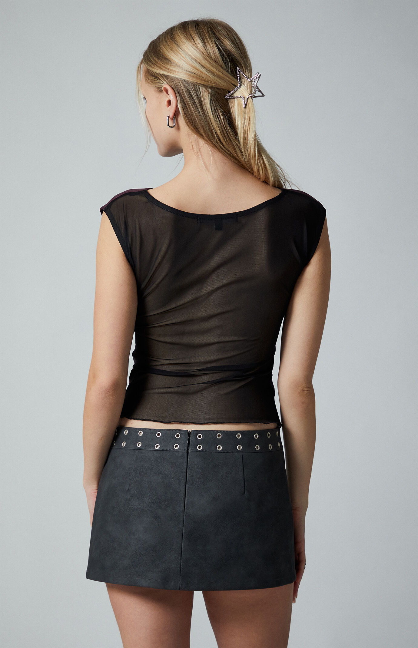 Third Charm Cora Mesh Print Tank Top