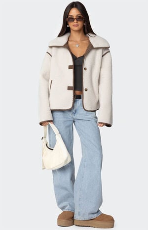 Frost Oversized Faux Shearling Jacket image number 2
