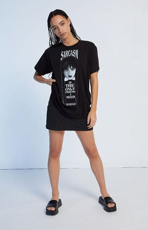 Wednesday Sarcasm Only Friend T-Shirt image number 4