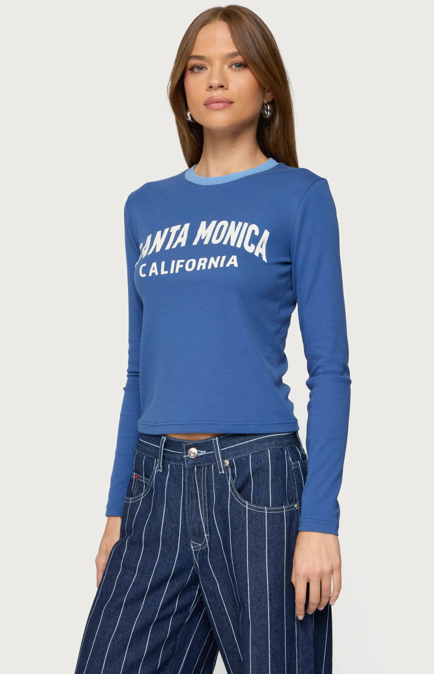 Edikted Santa Monica Long Sleeve T-Shirt