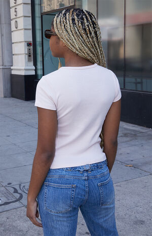 Pink Hailie Basic T-Shirt image number 4