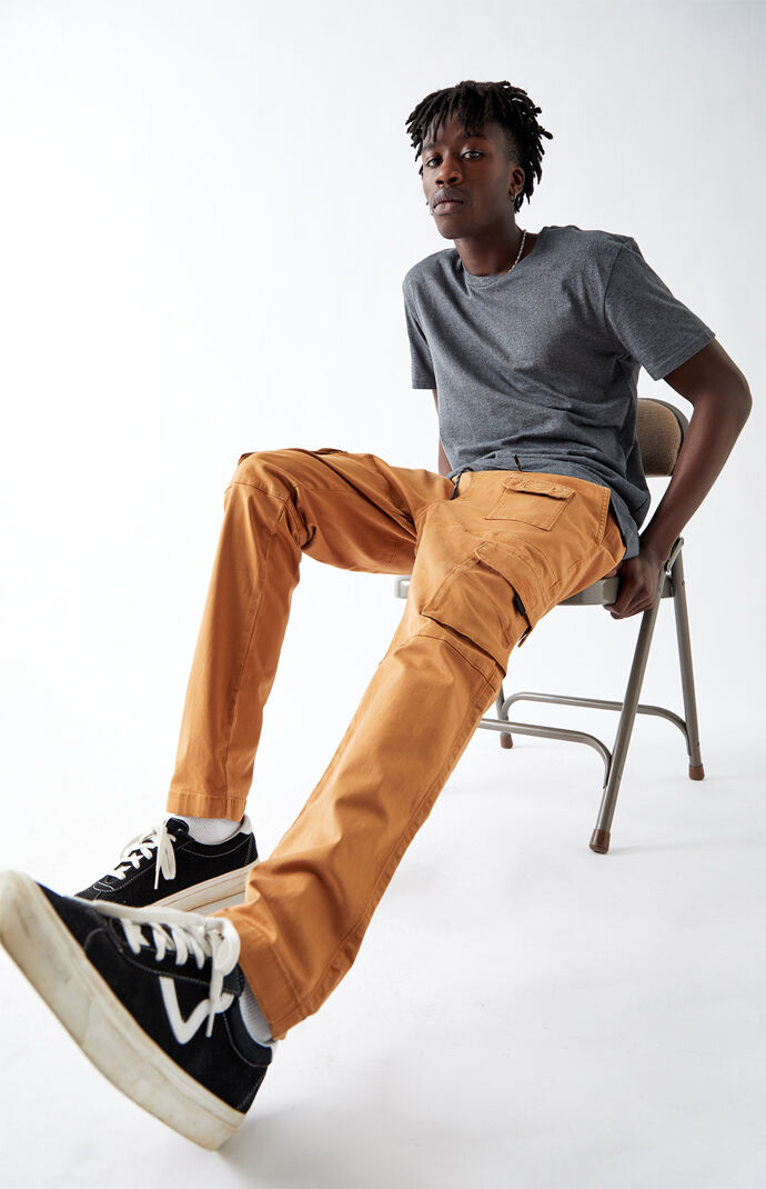 Utility Brown Slim Cargo Pants