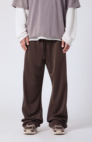 Brown Extreme Baggy Track Pants image number 3