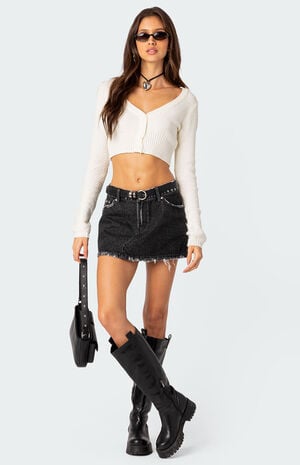 Scarlett Washed Denim Mini Skirt image number 1