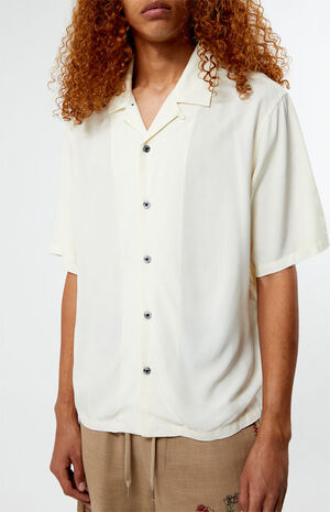 Recycled Solid White Camp Shirt image number 2