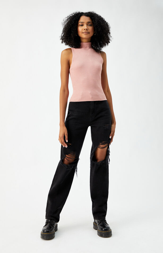 Turtleneck Knit Top
