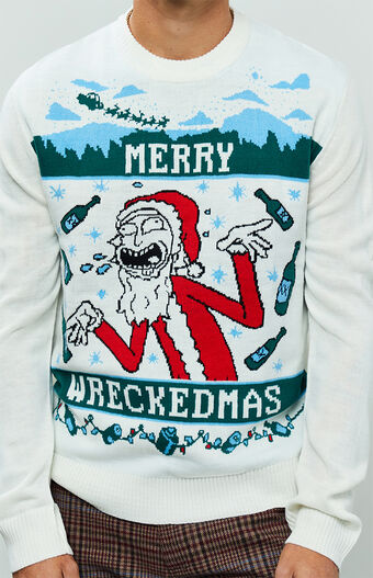 Rick And Morty Wreckedmas Sweater Pacsun
