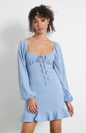 Long Sleeve Ruffle Hem Dress image number 1
