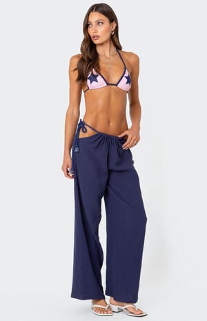 Leoni Side Tie Cotton Gauze Pants image number 3