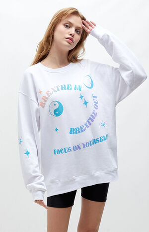 Breathe In Breathe Out Crew Neck Sweatshirt image number 1