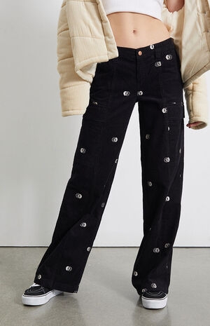 Smiley Corduroy Low Rise Puddle Pants image number 2